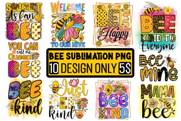 Bee Sublimation PNG 10 Design Bundle Review