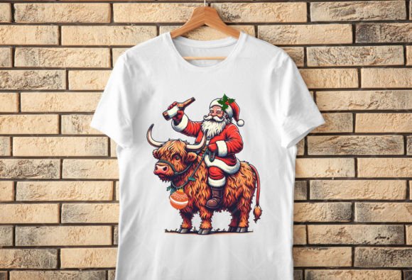 Santa Claus Drinking Beer Png, Riding