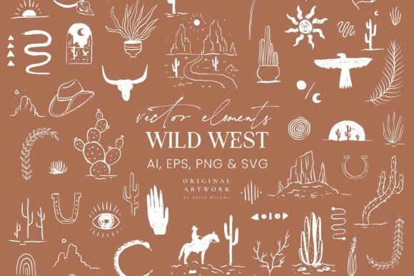 Wild West Vector Elements Western SVG Review
